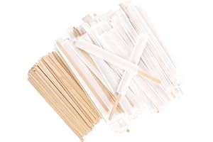 ANTETOK Bâtonnets de Café en Bois de Bouleau Jetables, 500 Pièces,5,5 Pouces 140 mm,2mm Epaisseur, Agitateurs à Boisson Chaude et Froide, Emballage Individuel