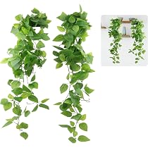 Lierre Artificiel Suspendu - Lot De 2 Plantes Avec Pots, 80 Cm, Pour Intérieur Et Extérieur