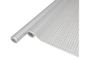 Nähmit - Papier de soie à carreaux pour la couture, largeur : 80 cm, 15 m avec grille en centimètres pour la couture et le dessin, les croquis - Papier quadrillé semi-transparent