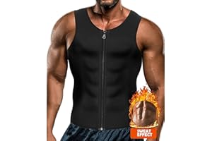 Yokald Chaleco Sauna Deportivo Hombre Faja Reductora Adelgazante Hombres Compresión de Neopreno Camiseta para Adelgazantes Sudoración Cremallera para Deporte Fitness