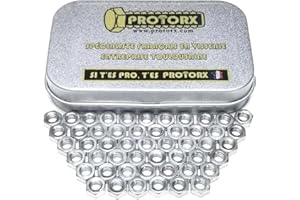 Ecrou Hexagonal Inox M4 : (Diam.int = 4mm x Diam.ext = 7mm) Boite 50pcs Hu Acier Inoxydable Metal A2 - DIN934 | Bricolage Réparation Visserie | Anti-Corrosion Usage Exterieur-Interieur | PROTORX