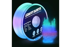 ‎GIANTARM GIANTARM Leuchtet PLA Filament 1,75 mm,Glow In The Dark, Maßgenauigkeit: ±0,02 mm, 3D-Druck-Filament 1 kg 1 Spule,Luminous Mehrfarbig