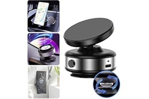 Foluu Magnetyczny uchwyt na telefon, uchwyt samochodowy, obrót o 360°, silny magnes N52, zestaw głośnomówiący, uchwyt na telefon komórkowy do iPhone, Android i smartfonów, uniwersalny uchwyt