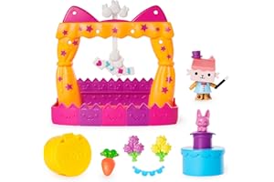DREAMWORKS GABBY'S DOLLHOUSE Gabby’s Dollhouse, Set di gioco Balcone del Talent Show di Baby Box con 8 pezzi, personaggi giocattolo e accessori per la casa delle bambole, gioco sensoriale per bambini dai 3 anni in su