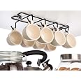 Porte-tasses Suspendu Sans Perçage – Lot De 2, Support Jusqu'à 9 Kg, Fixation Par Crochet U | Pour Armoire, Cuisine - 10