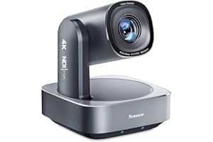 Tenveo Cámara PTZ 4K NDI Seguimiento Automático AI de Personas y Rostros, Zoom Óptico 20X + Digital 8X, Cámara de Transmisión en Vivo IP USB3.0/HDMI/LAN PoE para Iglesias, Videoconferencias