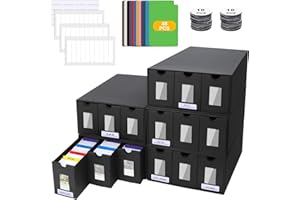 BILIPLE 15 000+ Boîte de Rangement pour Cartes à Collectionner, Boîte à Cartes pour Cartes MTG Commander, MTG Deck Box avec 48 Séparateurs, Boîte à Cartes pour Cartes TCG, PTCG, MTG, Sports