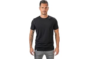 ALPIN LOACKER Camiseta de Manga Corta con Lana Merino - Suave, Secado Rápido y Termorreguladora para Deportes, Senderismo, Escalada, Trekking y Esquí - Hombre