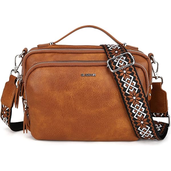 GLITZALL Kleine Crossbody Tas voor Vrouwen PU Leer Over de Schouder Portemonnees en Flap Cross Body Handtassen Multi Zakken, Blauw, S, Crossbody