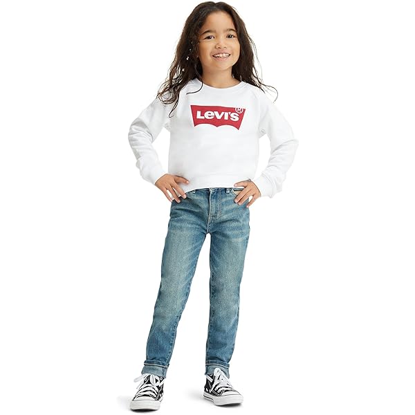 Salopette Levi's Kids In Denim - Taglia 2-8 Anni, Cotone Comfort, Gambe Svasate, Stile Vintage - Foto 4
