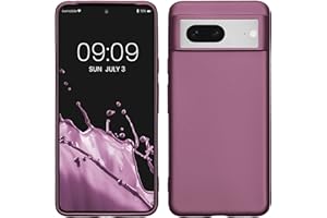 kwmobile Funda para Google Pixel 8 Carcasa - Case TPU y Silicona Ultrafino - Antigolpes con Bordes elevados - Apto Carga inalámbrica - Lavanda Metalizado