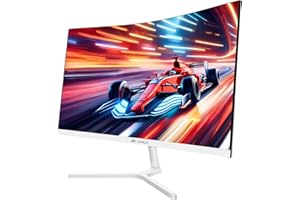 CRUA 24 Zoll Curved-Monitor FHD (1920×1080p) 2800R 75 Hz 95% sRGB-Farbraum, Computermonitore, 3-seitiger schmaler Rahmen und Blaulicht-Filter-, Desktop-PC-Monitor (HDMI, VGA)