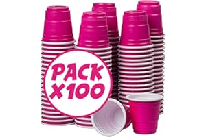 ORIGINAL CUP Pakiet 100 Oryginalnych Róż wielokrotnego użytku | Amerykańskie Strzały 4cl Beer Pong | Wysokiej jakości Strzelanki | Plastikowe Kubki wielokrotnego użytku | Bezpieczne w zmywarce | OriginalCup®