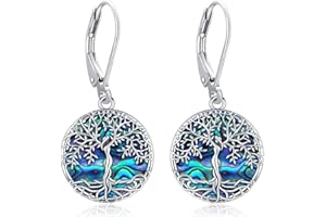 Eusense Collier Arbre de Vie Pendentif Boucle d'Oreille Arbre Cadeau Bijoux pour Femme Filles