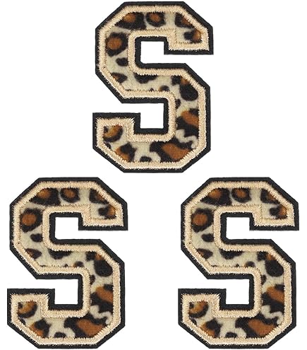 QUARKZMAN Lettres C Patchs Léopard à Repasser Lettres C Patch Avec