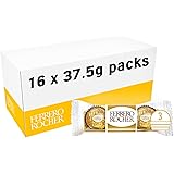 Ferrero Rocher Chocolate Hamper Christmas Gifts in Bulk, 16 Packs x 3 Pieces, 48 Chocolates