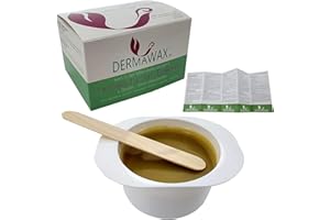 ‎DERMAWAX Dermawax 300 g Natural Honig Wachs Heisswachs Mikrowellenwachs zum Epilieren in der Mikrowelle erwärmt Anwendung ohne Wachsstreifen zur Haarentfernung Enthaarung Brazilian Waxing Ganzkörper Waxing