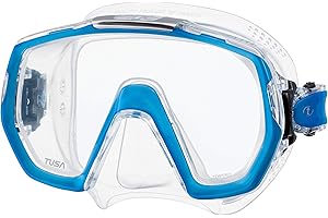 Tusa Freedom Elite Scuba Mask, M-1003 -Fish Tail Blue
