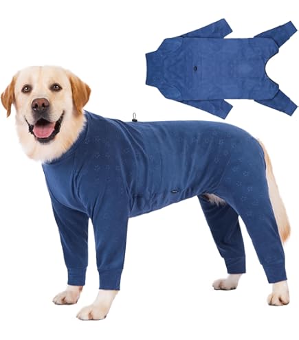 Winter Dikke Warme Hondenjas, Hond Fleece Jumper Met Benen, Verstelbare Huisdier Hoodies Mannelijke/Vrouwelijke Overall Voor Corgi, Geschikt Voor Puppy Kleine Medium Grote Honden (Color : Blauw, S