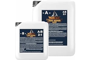 DIPOXY Resina epoxi para reparación de barcos, 2,25 kg, resina epoxi de laminación, reparación de barcos, construcción de coches, aviones, modelismo, fabricación de moldes, resina de fibra de vidrio 2K y