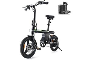 Finbike U1 Electric Bike for Adult/Teens,14" Folding Electric Bicycle with LCD Display,25KM/H & 45KM Range,4H Fast Charge,4 Riding Modes,Rear Shock Absorber,120KG Capacity,Compact Foldable Ebike