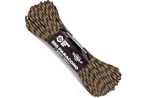Atwood Rope MFG 550 Paracord 100 piedi 7-Strand Core Nylon Paracadute Cord esterno di sopravvivenza Gear Made in USA | cordini, bracciali, involucri per maniglie, portachiavi (Recon)