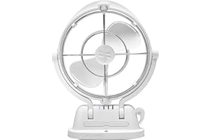 Seekr Sirocco II, 7010CAWBX, 3-Gang, 360 Grad Luftstrom, Direct Wire Gimbal Lüfter, 125/185 CFM, 12/24 V, weiß, 17,8 cm Klinge