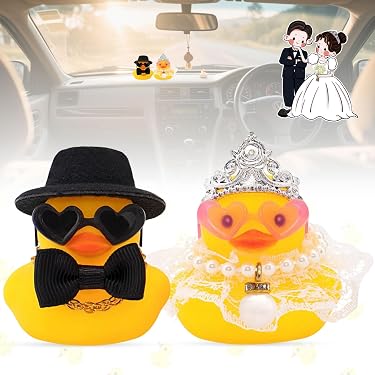 1 par de patos de goma para boda, 2 juegos de tazas, patos para decoración de bodas, par de patos de goma, regalos de boda, decoración de ambiente, adornos decorativos, juguetes de