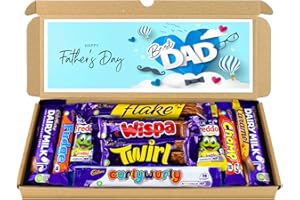 SWEETIE BOUQUETS Personalised Father's Day Gifts For Dad | Chocolate Hamper | Letter box Chocolate Gift Selection Box | 10 Fullsize Cadburys Dairy Milk Chocolate bars | Ideal Gifts For Men (Fathers day)