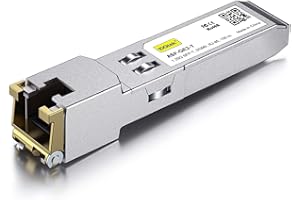 10Gtek ASF-GE-T - Modulo trasmettitore ricevitore in rame (connettore RJ-45, SFP, 1,25 Gb/s, GE, 1000Base-T, CAT5, rame, 100M)