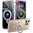 CASEKOO Designed for iPhone 16 Pro Max Case with Magnetic Invisible Stand [16FT Military Protection] [Compatible with MagSafe] Shockproof Slim Transparent for iPhone 16 Pro Max Case 6.9'' 2024, Clear
