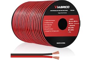 VIABRICO 152 meter 16 AWG 2 x 1,5 mm² elektrisk tråd, 2-ledarkabel 5 V/12 V/24 V strömkabel kopparbelagd aluminiumkopparkabel