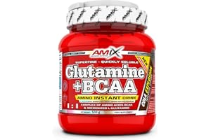 AMIX - Bcaa Glutamina - 530 Gramos - Complemento Alimenticio de Glutamina en Polvo - Reduce el Catabolismo Muscular - Óptimo para Deportistas - Sabor Cola - Aminoácidos Ramificados