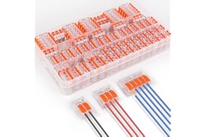 Lot Connecteurs Électriques Cosses et Kits, 60 Pièces Connecteur Électrique Rapide Raccord Électrique, Connecteur de Fil Compact Conducteur, 20pcs 2 entrées, 30pcs 3 entrées,10pcs 5 entrées Blanc
