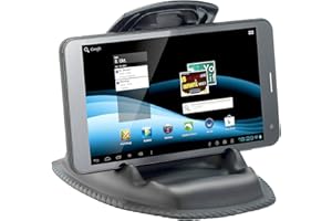 Lescars Gerätehalterung: Universal-Mobilgeräte-Halterung für Armaturenbrett, bis 13,5 cm Breite (Navi Halterung Armaturenbrett, Handyhalter, Navigationsgerät Garmin)