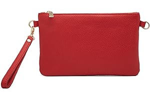 MAURO PELLETTERIA Pochette Donna con Tracolla Borsa Clutch Donna Elegante in Pelle Morbida Made in Italy Borsa da Polso Modello Mya