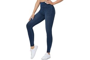 THE GYM PEOPLE Women's Wide Leg Trousers High Waisted Stretchy Tummy Control Flared Jeans Pull on Bell Bottom Jeggings with Pockets