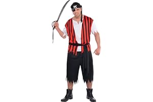 amscan (PKT) (844220-55) Adult Mens Ahoy Matey Costume (Extra Large)