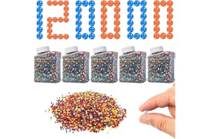 Lotvic 120000 Pcs Gel Blaster Ammo, 7-8mm Gel Bullets, 5 Pack Gel Gun Ammo, Gel Blaster Bullets, Refill Ammo for Gel Blaster Gun, Gel Ball Blaster, Electric Gel Ball Gun