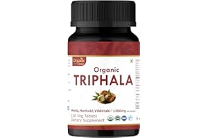 Organic Spree Triphala 120 Tablets | Amla, Haritaki & Bibhitaki | 1200mg per Serving | Organic and Natural | USDA Certified 120tab (1)