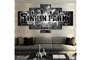 XuFan Arte della Parete Pittura su Tela Immagini a Parete Stampate Musica Linkin Park Poster per Soggiorno Modern Decor 30x45cm-2p 30x60cm-2p 30x75cm-1p Senza Cornice
