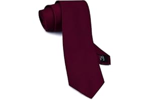 Gusleson Classic 3.15"（8cm） Men's Solid Color Necktie Wedding Business Tie + Gift Box