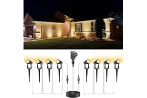 VOLISUN Spot LED Extérieur, 8 Pièces Étanche IP65 Éclairage Blanc Chaud Spot Exterieur LED pour le Jardin Extérieur, Le Patio, Les Arbres et La Pelouse