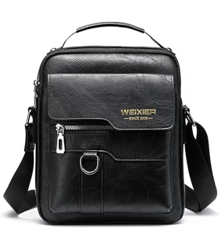 Lederen heuptasje voor mobiele telefoon, crossbody-telefoonhouder uit leder, 6,5 inch, lederen boodschappertasje voor heren om te reizen, telefoontasje, riemholster, portemonneehoesje, verticaal tailletasje met riemclip
