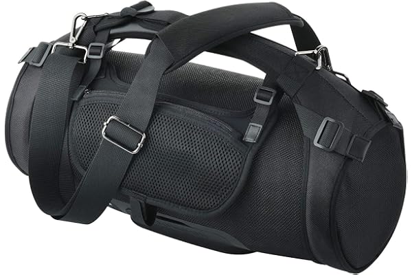 KOSTOO Bandoulière de transport de voyage avec deux couvertures latérales pour enceinte Bluetooth portable JBL Boombox/Boombox 2 étanche, Noir