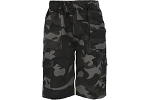 RageIT Lotmart Enfants Uni & Camouflage Multipoche Short Garçon Imprimé Armée Cargo Combat
