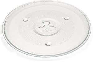 RYELDOM Plat en verre de 27 cm pour four à micro-ondes compatible avec différentes marques et modèles commercialisés