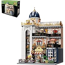PANTASY Architektur Studio Klemmbausteine Set, modulares 3-stöckiges Bürogebäude, Urbanes Straßenszenen Bausteinmodell mit 5 Minifiguren, Kooperation mit MOC Designer Ohsojang Architektur Bausatz