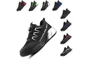 Loiston Arbeitsschuhe Herren Sicherheitsschuhe Damen Stahlkappenschuhe Stahlkappe Leicht rutschfest Sport EU37-46