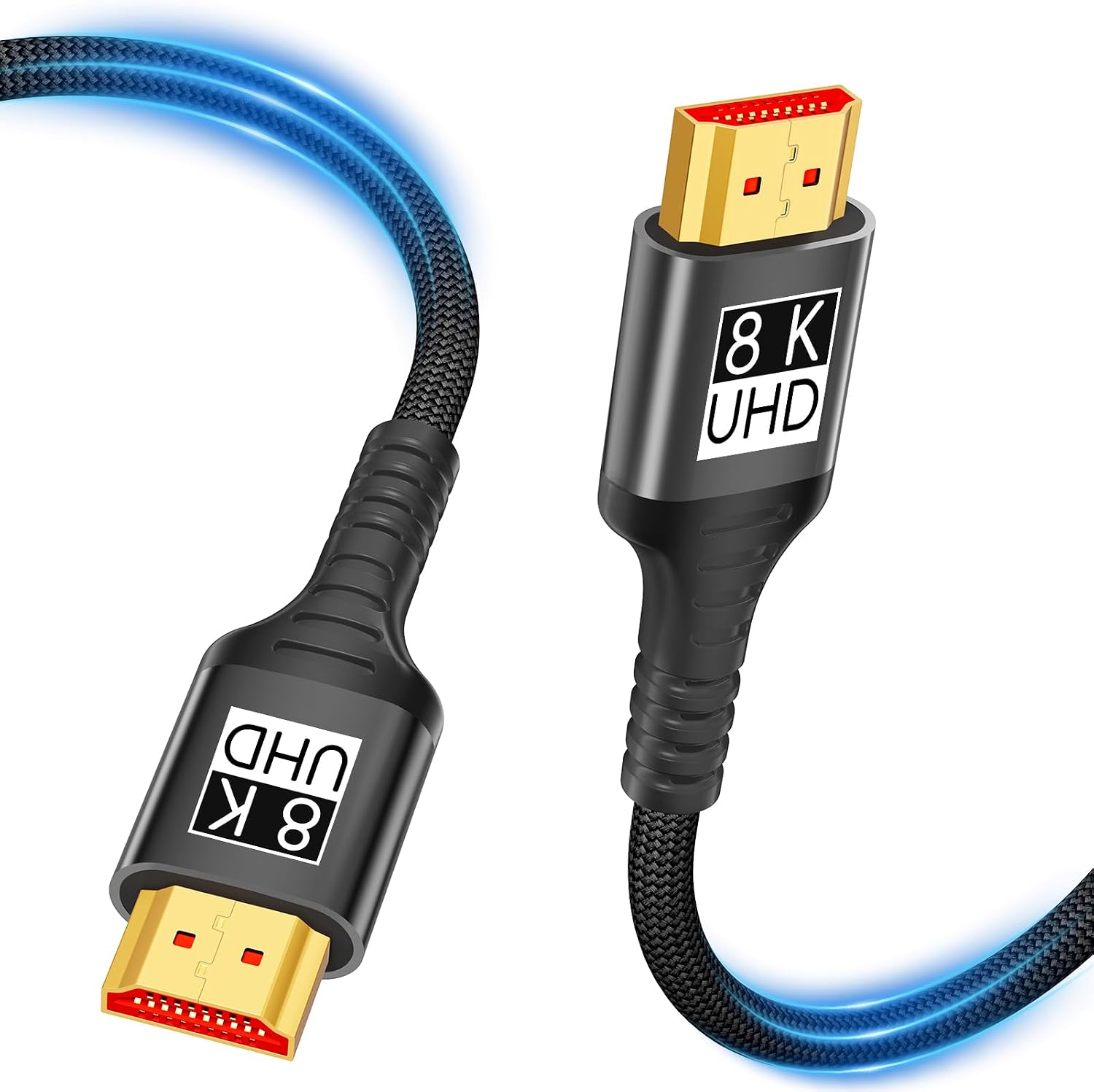 Kryoza Cable HDMI 5 metros,Cable HDMI 2.1 5m 8K@60Hz 4K@120Hz 7680P Ultra Alta Velocidad Soporta HDR10 3D eARC HDCP2.2&2.3,Compatible con PS5/4 X-Box/HDTV/Blu-ray Player/Proyector/Monitor/PC